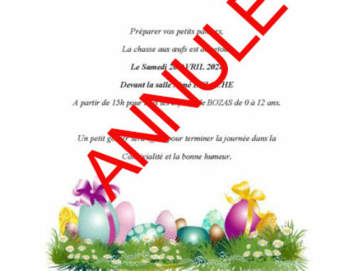 Chasse aux oeufs – ANNULÉ